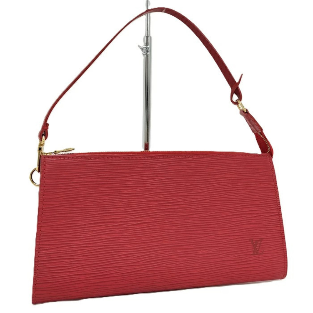Louis Vuitton Pochette Accessoires Handbag Epi Leather Castilian Red